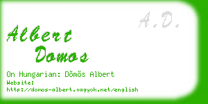 albert domos business card
