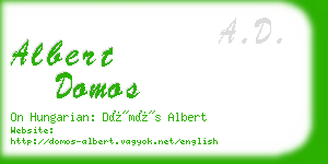 albert domos business card